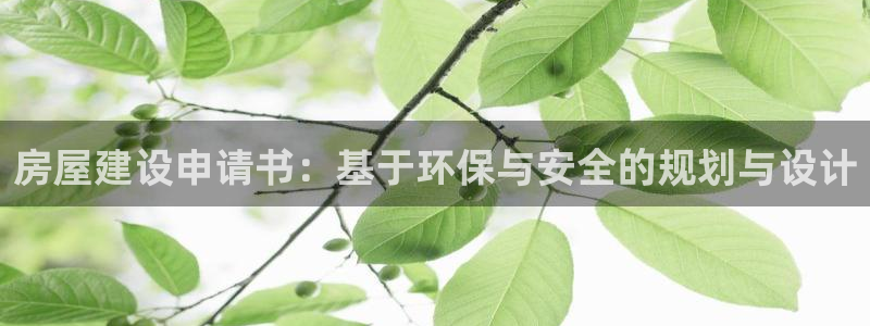 意昂体育3平台注册：房屋建设申请书：基于环保与安全的规划与设计