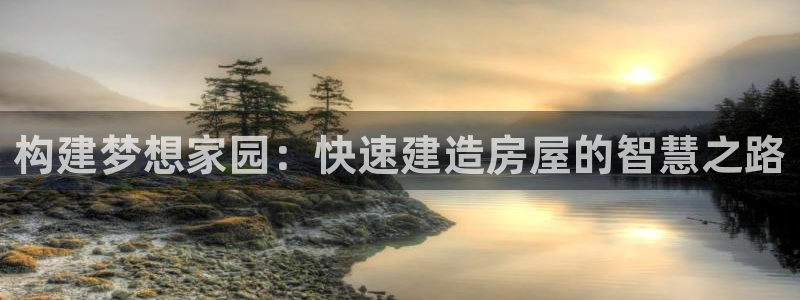 注册意昂3：构建梦想家园：快速建造房屋的智慧之路