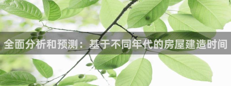 意昂体育3官方客服电话：全面分析和预测：基于不同年代的房屋建造时间