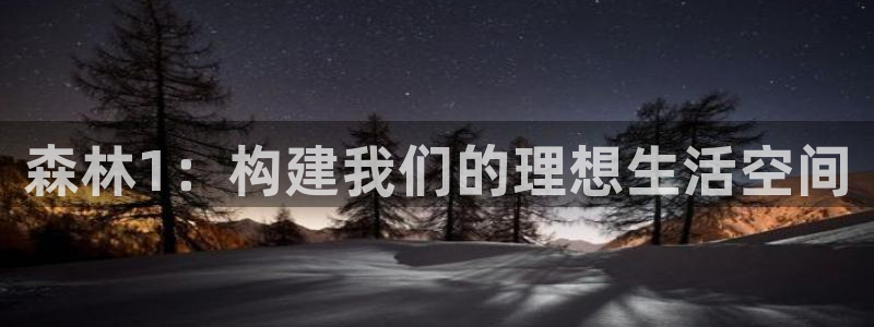 意昂3娱乐首页官网下载：森林1：构建我们的理想生活空间